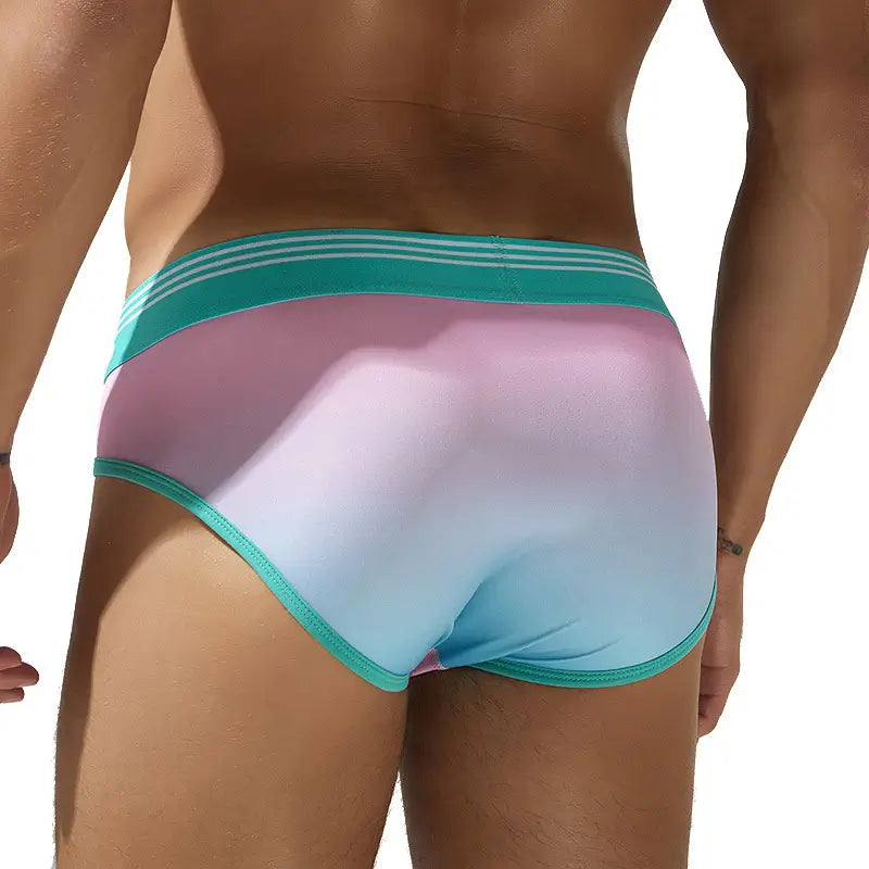 Seobean Men's Gradient Color Briefs - Stylish & Comfortable Sexy Male Underwear 240106