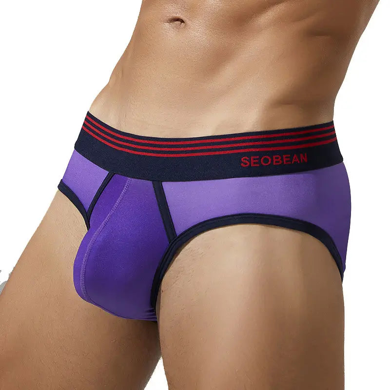 Seobean Men's Gradient Color Briefs - Stylish & Comfortable Sexy Male Underwear 240106