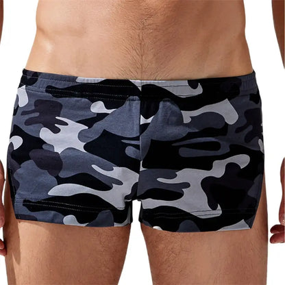 Seobean Men's Camouflage Boxer Shorts - 100% Cotton Comfort for Men 240501