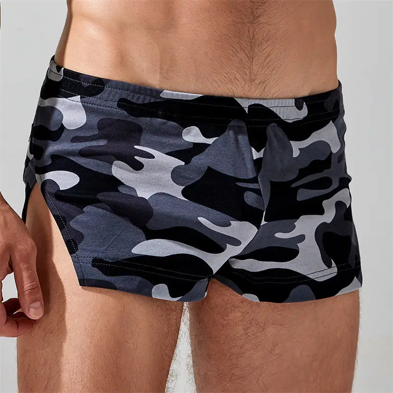 Seobean Men's Camouflage Boxer Shorts - 100% Cotton Comfort for Men 240501