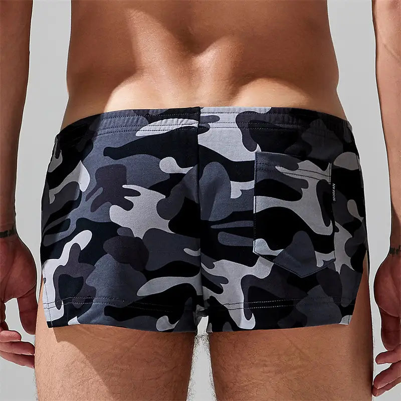 Seobean Men's Camouflage Boxer Shorts - 100% Cotton Comfort for Men 240501