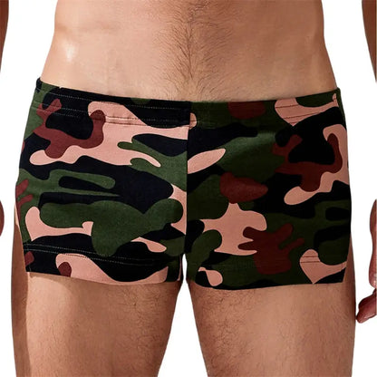 Seobean Men's Camouflage Boxer Shorts - 100% Cotton Comfort for Men 240501