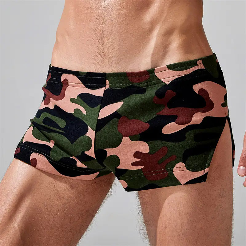 Seobean Men's Camouflage Boxer Shorts - 100% Cotton Comfort for Men 240501