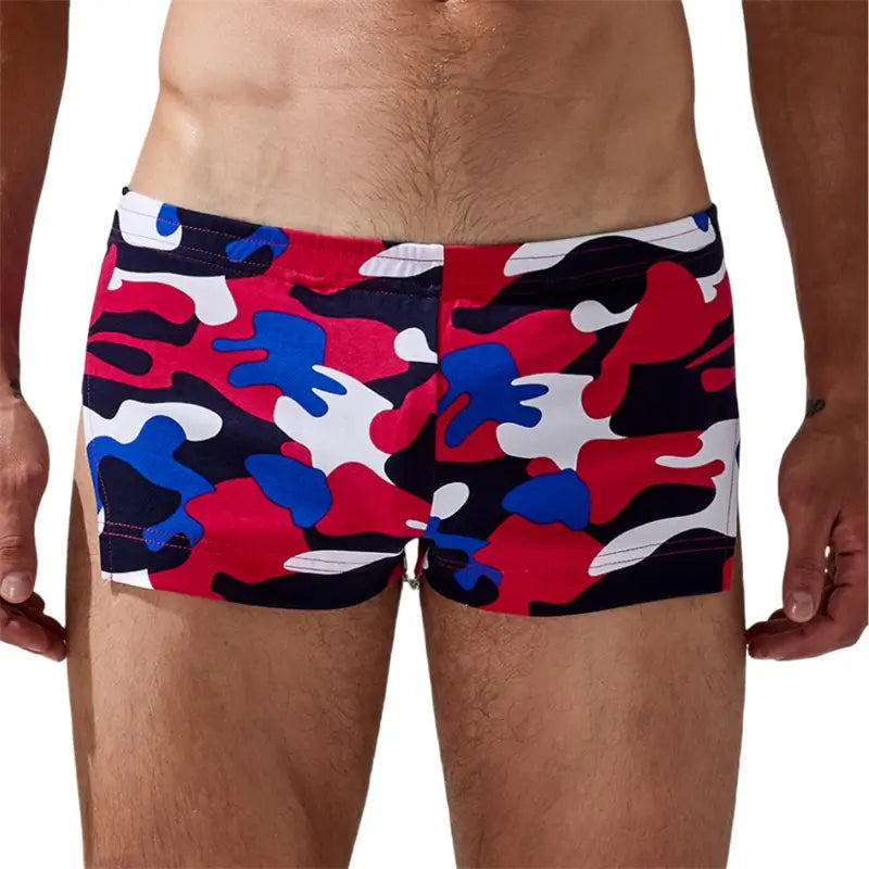 Seobean Men's Camouflage Boxer Shorts - 100% Cotton Comfort for Men 240501