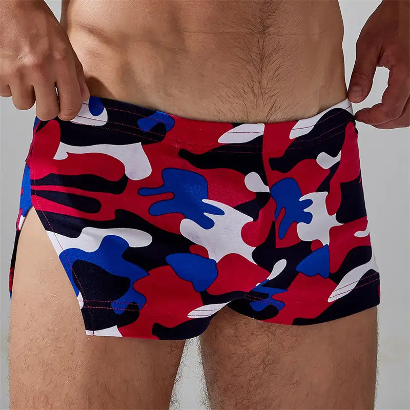 Seobean Men's Camouflage Boxer Shorts - 100% Cotton Comfort for Men 240501