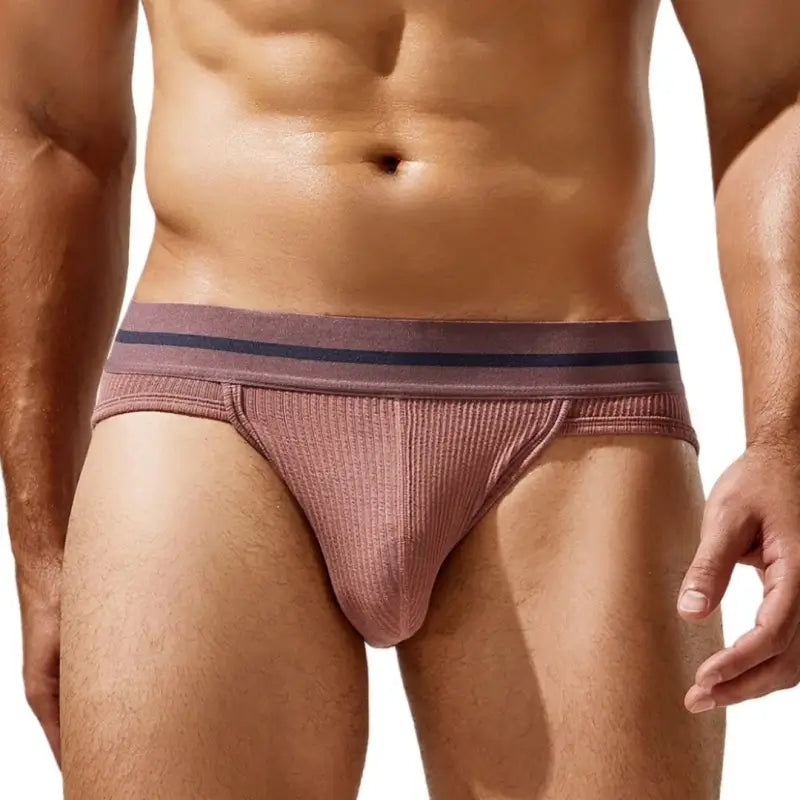 Seobean Low Rise Briefs - Ribbed Men's Underwear, Spicy Lavender 24103