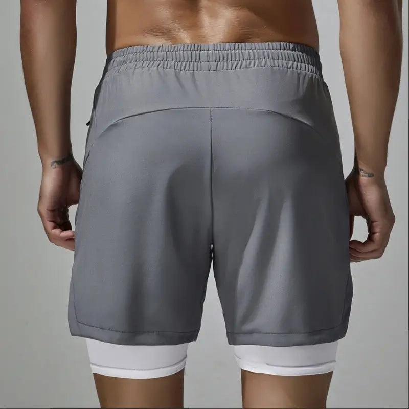 Tauwell Men's 2-in-1 Sport Shorts Quick Dry Beach Gym Athletic Shorts 24502