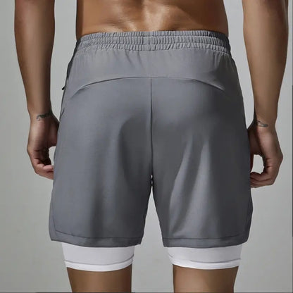 Tauwell Men's 2-in-1 Sport Shorts Quick Dry Beach Gym Athletic Shorts 24502