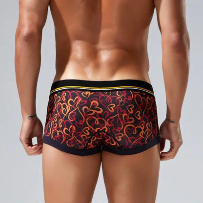Seobean Love Heart Pattern Boxer Briefs for Men 250210