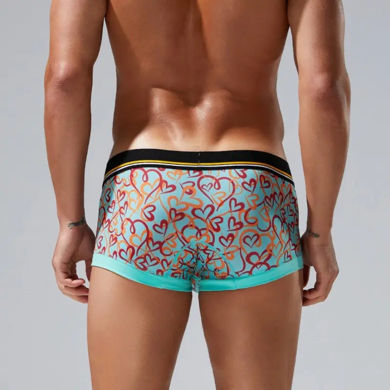 Seobean Love Heart Pattern Boxer Briefs for Men 250210