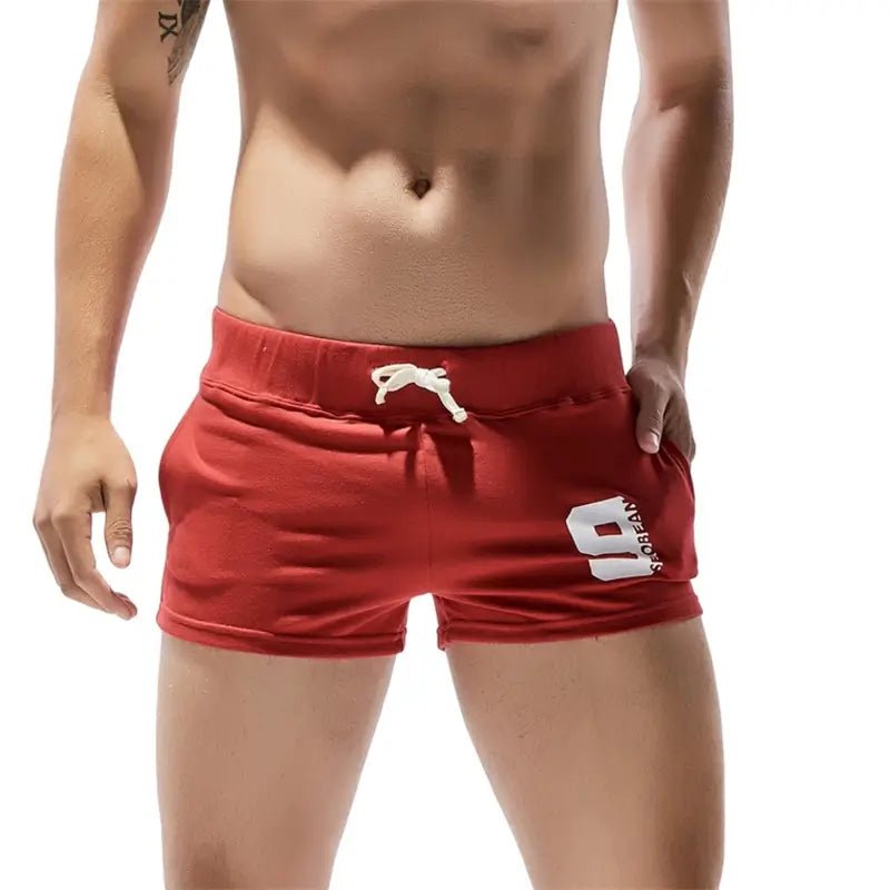 Seobean Men's Solid Boxer Shorts - Comfortable Loungewear with Pockets 30502