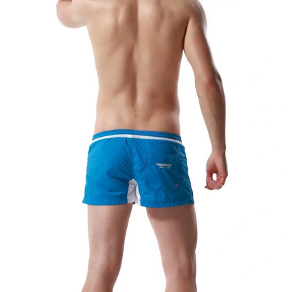 Seobean Men's Boxer Shorts - 100% Nylon Swim Shorts with Built-In Pouch 50603