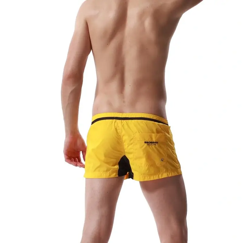 Seobean Men's Boxer Shorts - 100% Nylon Swim Shorts with Built-In Pouch 50603