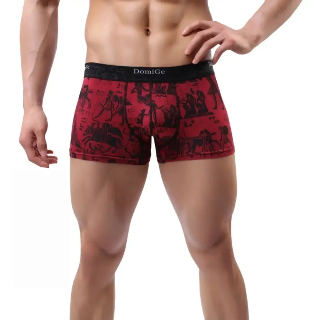 Bóxer de talle medio de fibra de bambú DomiGe con ropa interior masculina que absorbe la humedad