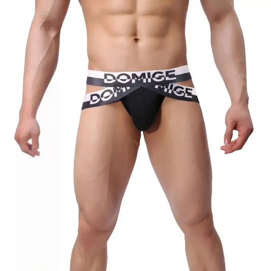 DomiGe Men's π Jock Straps Underwear Waistband Bold Male Thongs