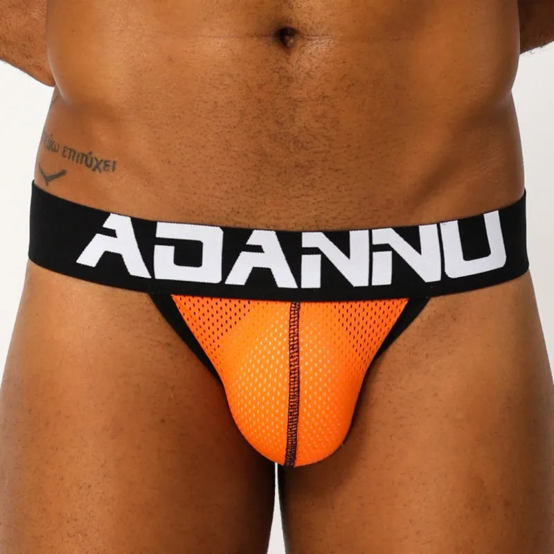 Adannu Jockstrap ADANNU Men's Jockstrap AD139 | Mesh Pouch, Double Strap, Butt-Lifting Thong