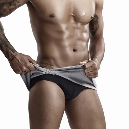 Seobean Men's Cotton Boxer Shorts Breathable Sexy Underwear 90508