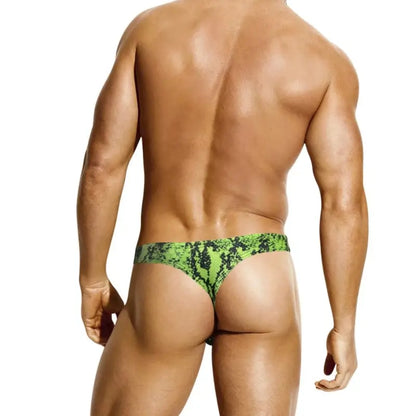 Adannu Men's Leopard Thongs Moisture-Wicking Cotton Seamless AD745