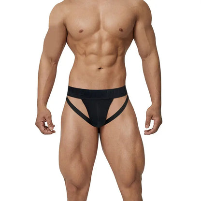 Adannu Men's Sexy High-Cut Briefs – 95% Cotton with Embossed Pattern AD770