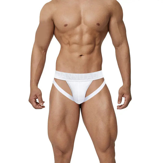 Adannu Men's Sexy High-Cut Briefs – 95% Cotton with Embossed Pattern AD770