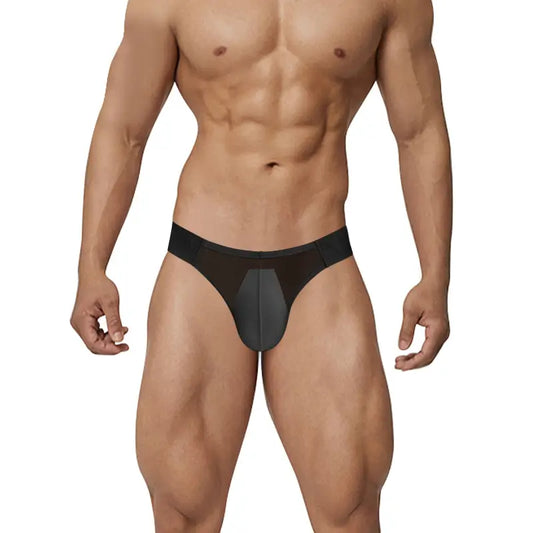 Adannu Men's Sexy Mesh Briefs with Enhanced Pouch – Ultra-Thin 0.01mm Transparent Mesh AD780