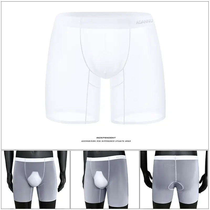 Adannu Ultra-Thin Men's Sexy Transparent Sports Boxer Shorts | Breathable Anti-Slip Underwear