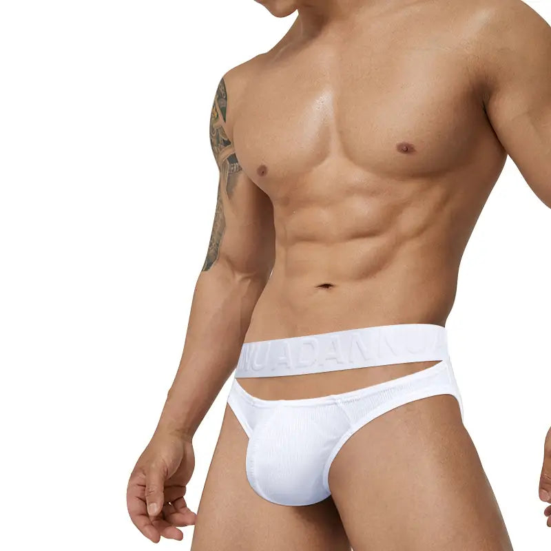 Adannu Men's Low-Rise Bikini Briefs Enhanced Pouch AD793