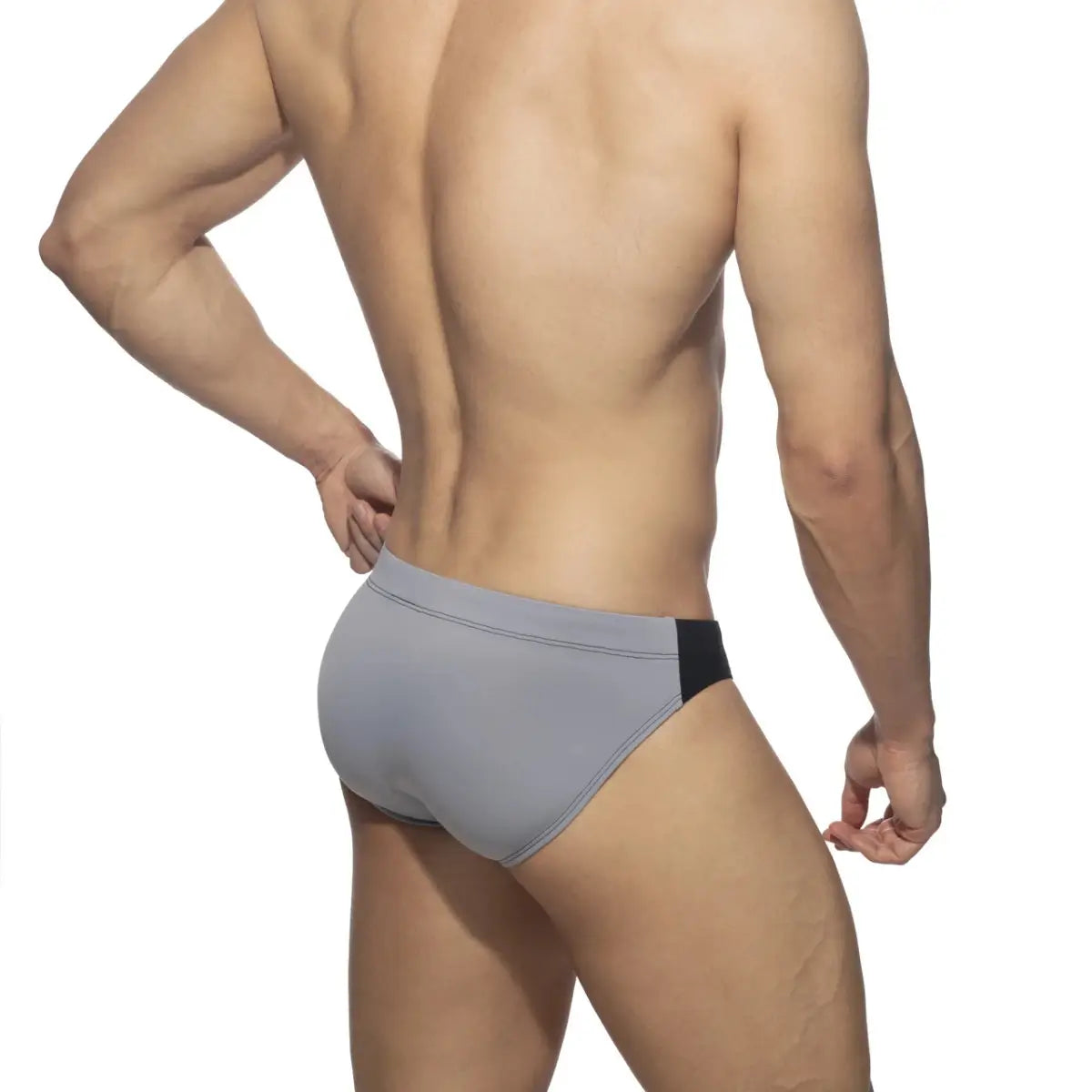 DomiGe Bañador con bloques de color y cintura baja para hombre - Diseño sexy de secado rápido