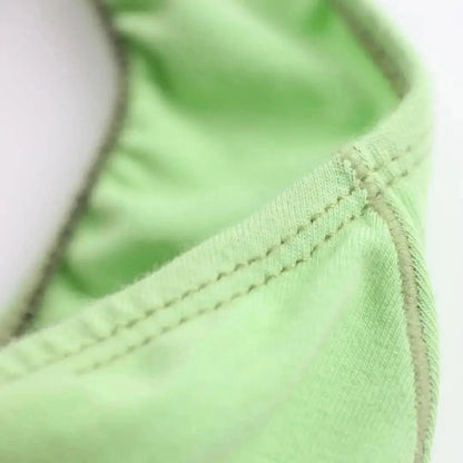 Breathable cotton fabric texture — strappy thong DomiGe Bright Green