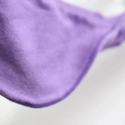Breathable cotton fabric texture — strappy thong DomiGe Lilac Blue