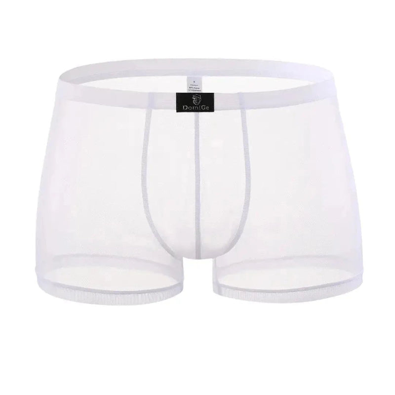 DomiGe DomiGe Male Underwear Transparent Boxers Sheer Men Sexy Boxer Shorts White 3D