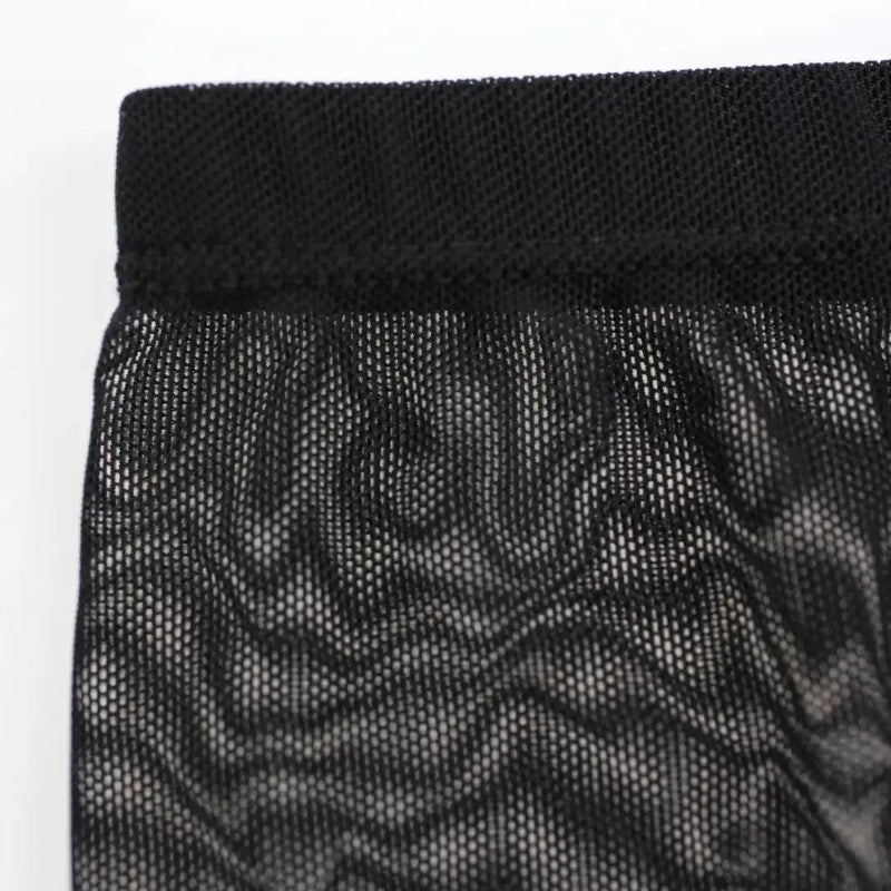 DomiGe Male Underwear Transparent Boxers Sheer Men Sexy Boxer Briefs Black Flat Details