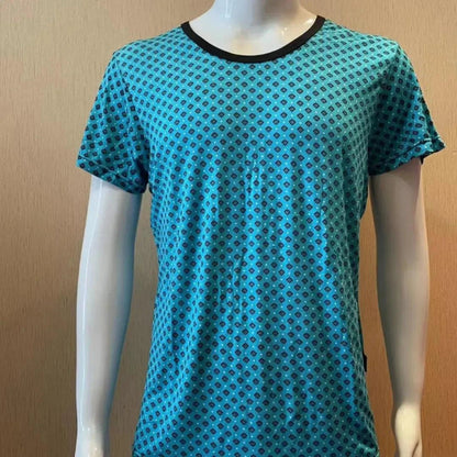 DomiGe Men's Green O-Neck T-Shirt - Casual Stretch Fit Modal Blend Top for Male Front Real