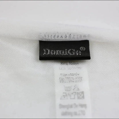 DomiGe Men's Sheer Sexy Shirt -Transparent Stretch Top White Logo