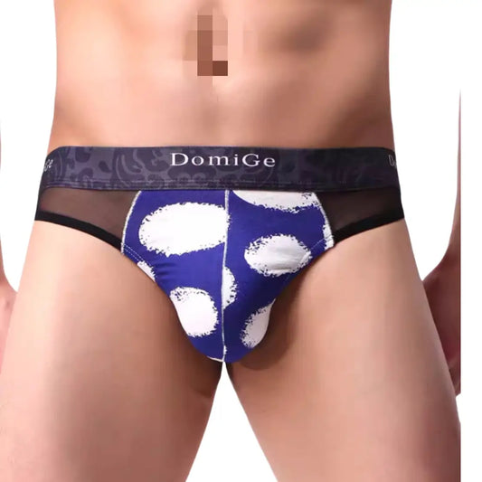 DomiGe Ropa interior de encaje para hombre - Braguita de bikini con bolsa y estilo tanga