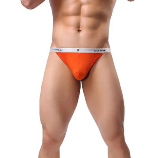 Dominik Men's Thong Underwear - Slim Fit, Deep Orange, Modal Blend