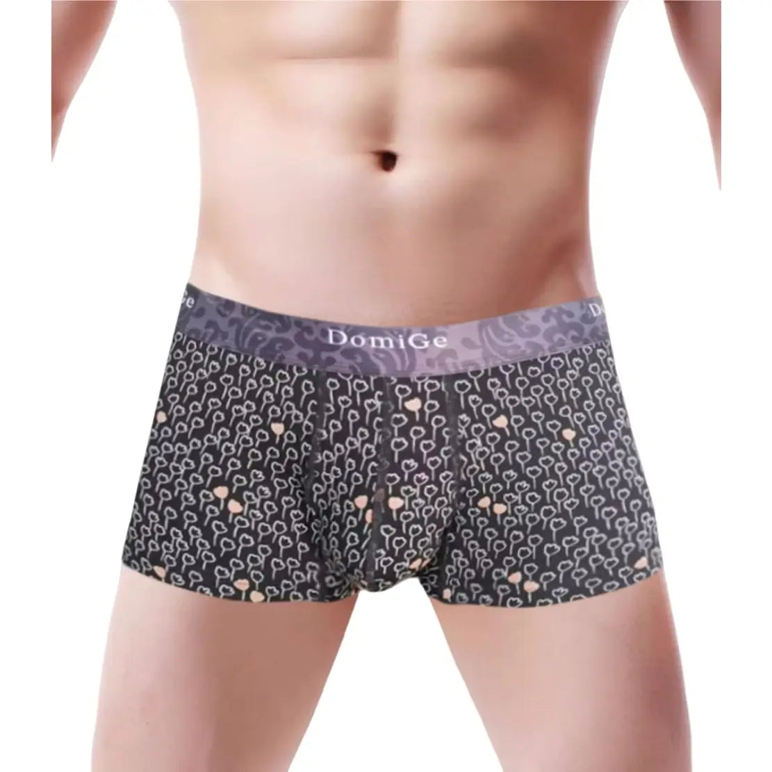 Boxers para hombre DomiGe: estampados elegantes, ajuste cómodo, 95% viscosa y 5% spandex