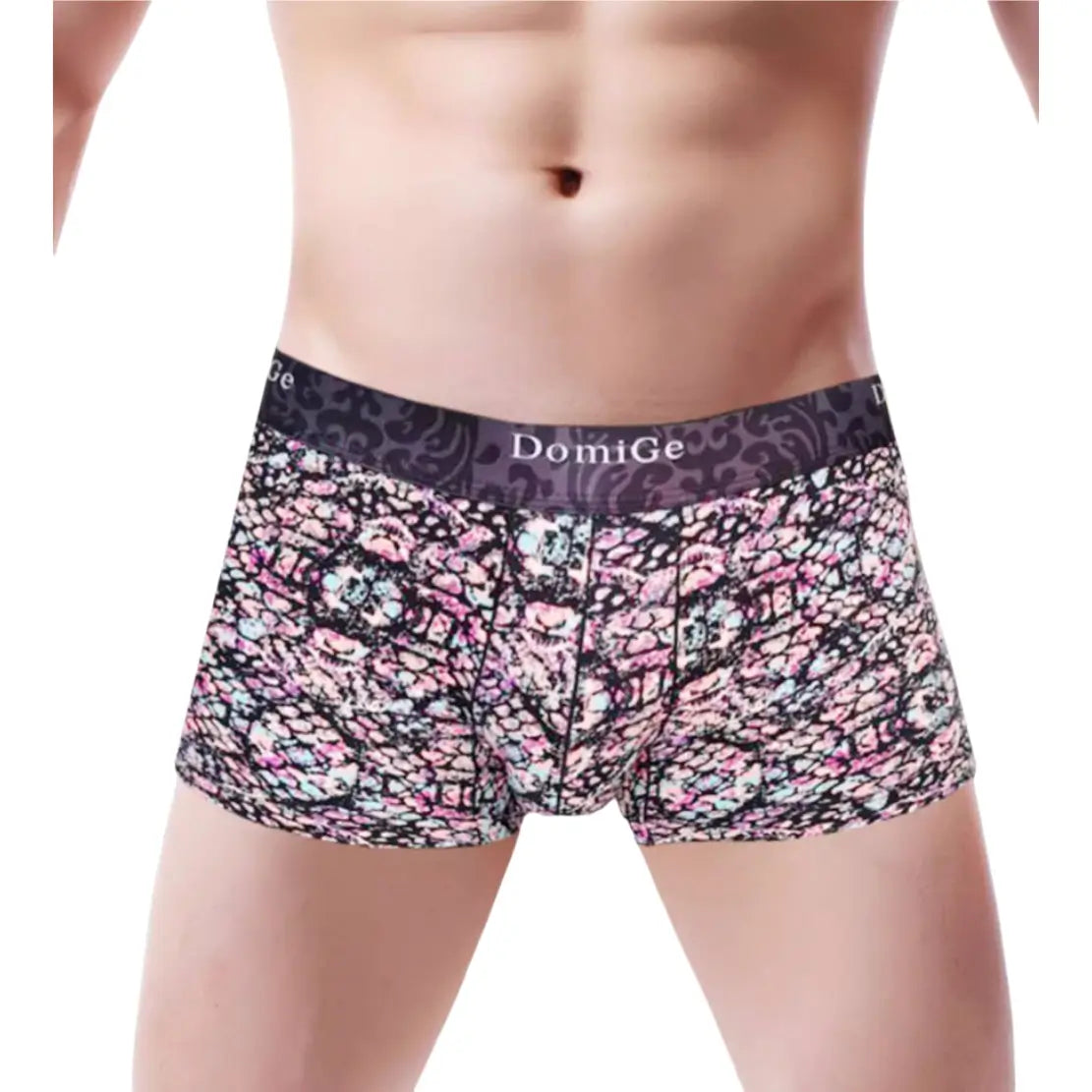 Boxers para hombre DomiGe: estampados elegantes, ajuste cómodo, 95% viscosa y 5% spandex