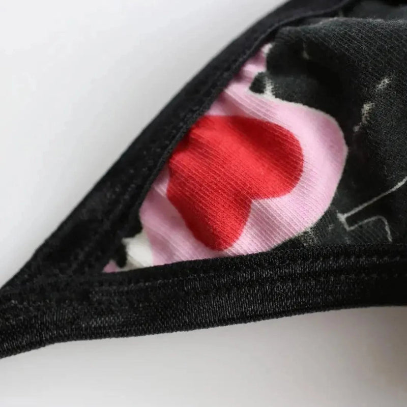 Open-front design detail — bold cut cotton g-string DomiGe
