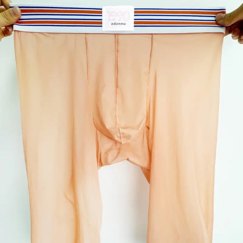 Adannu Mens Breathable Boxer Shorts - Sexy Transparent Quick Dry Underwear AD7374