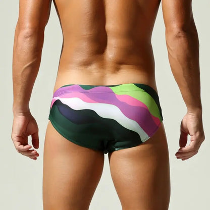 Seobean Wave Motion Swim Briefs — Colorblock Quick-Dry