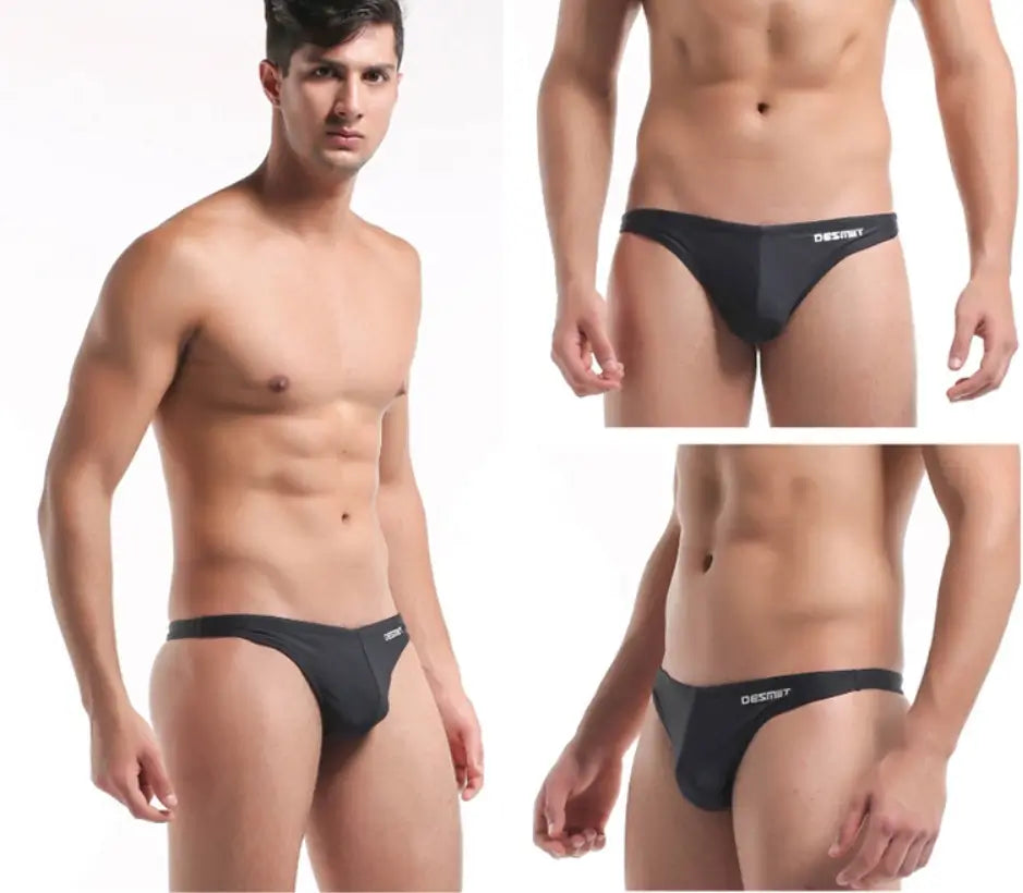 Desmiit Sexy Badeslips für Herren – Mehrfarbige Bikini-Bademode, 82 % Nylon und 18 % Elastan