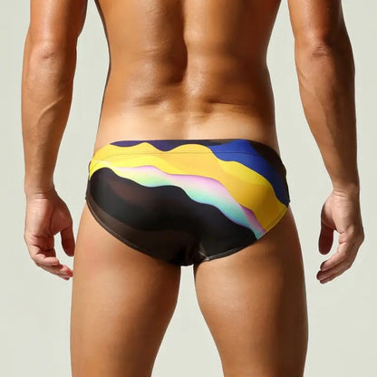 Seobean Wave Motion Swim Briefs — Colorblock Quick-Dry