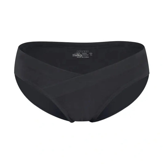Black low rise modal briefs flat lay - Adannu AD323