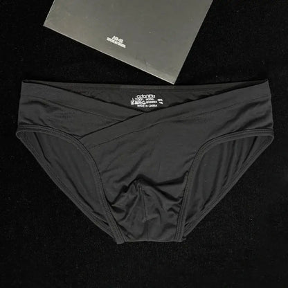 Black modal briefs contour pouch detail - Adannu AD323