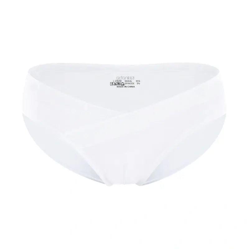 White low rise modal briefs flat lay - Adannu AD323