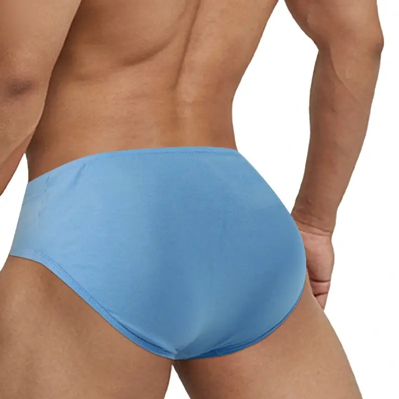 Slate Blue modal briefs rear view with deep V front - Adannu AD330