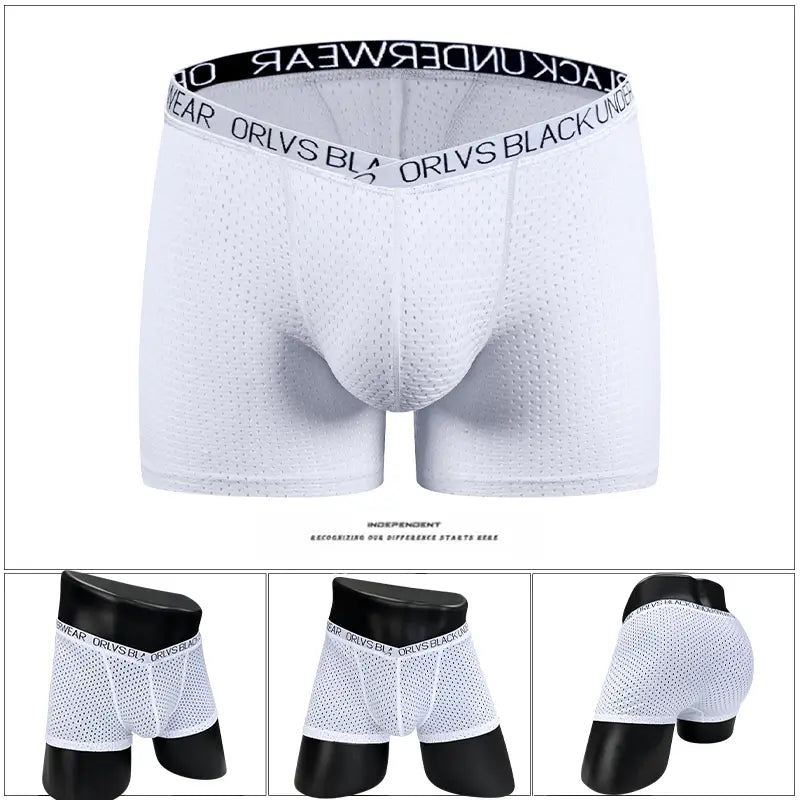 Adannu Adannu Men's Breathable Mesh V-Style Waist Boxer Shorts OR6300