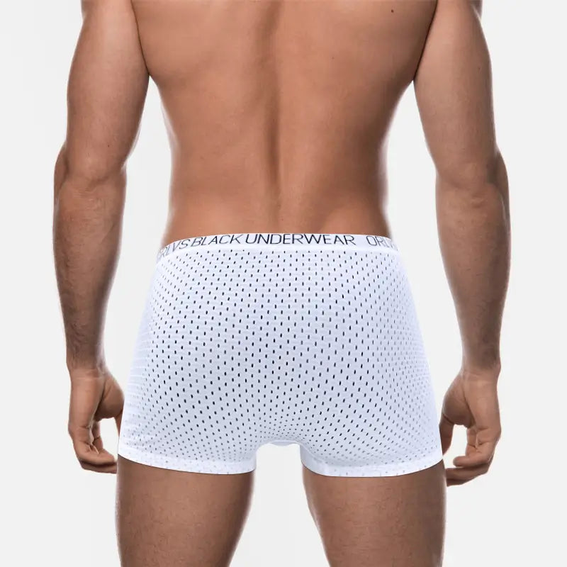 Adannu Adannu Men's Breathable Mesh V-Style Waist Boxer Shorts OR6300