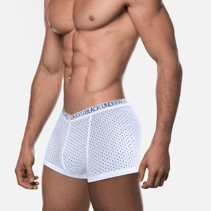 Adannu Adannu Men's Breathable Mesh V-Style Waist Boxer Shorts OR6300
